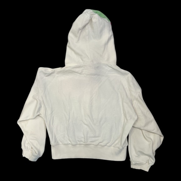 Daily Practice | Artsy Colorblock Mixed Material Casual Pullover Hoodie Size M - Picture 3 of 7